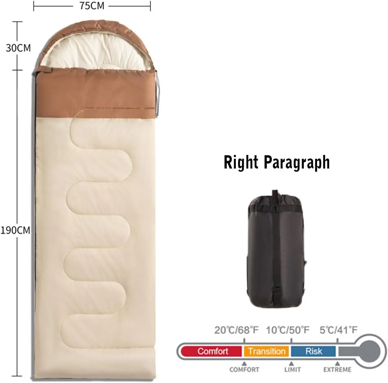 Adult Sleeping Bag,Camping Sleeping Bag,Splicable Double Sleeping Bag,Can Be Used in 4 Seasons Lightweight Waterproof Warm and Machine Washable,Suitable for Adults