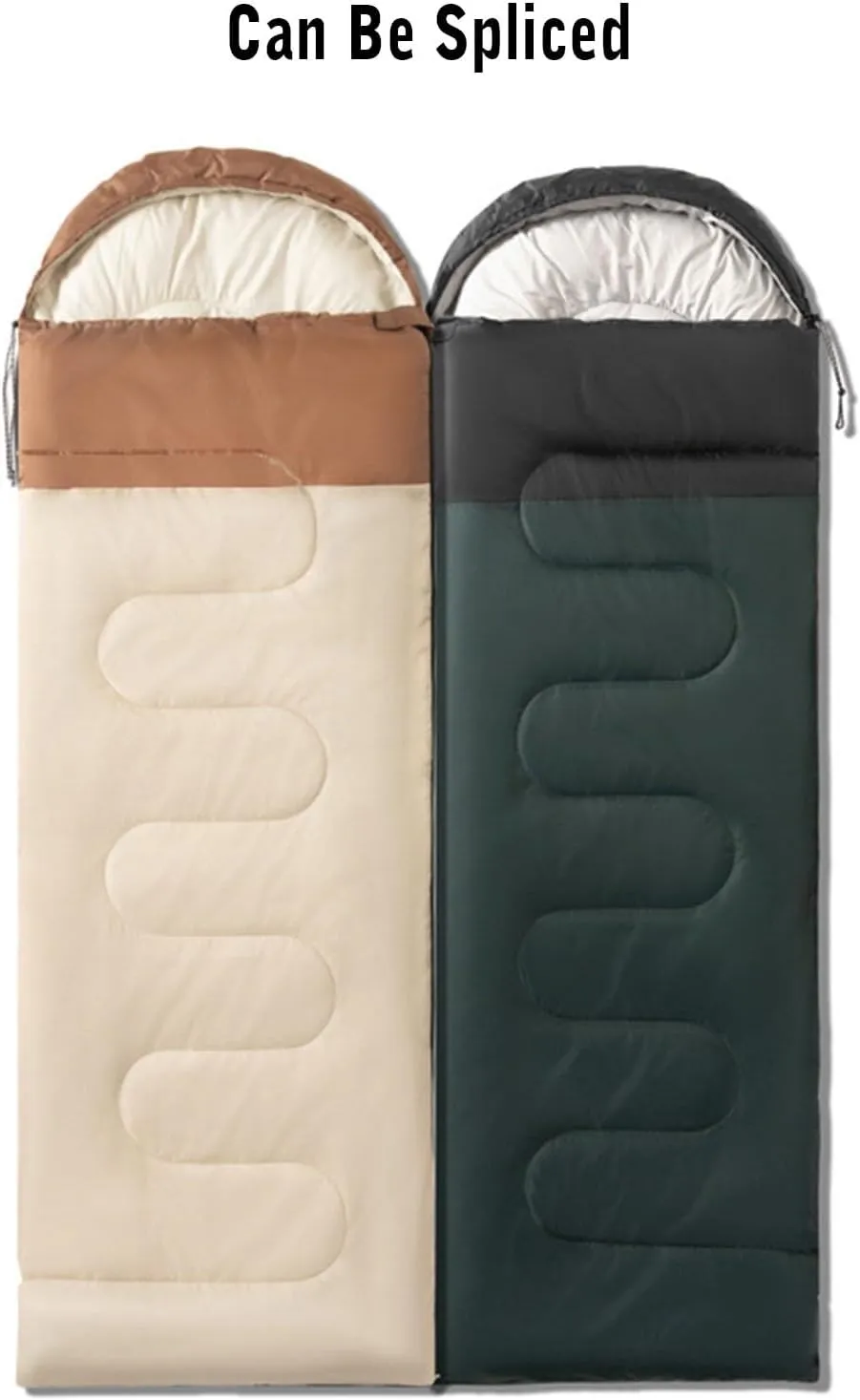 Adult Sleeping Bag,Camping Sleeping Bag,Splicable Double Sleeping Bag,Can Be Used in 4 Seasons Lightweight Waterproof Warm and Machine Washable,Suitable for Adults