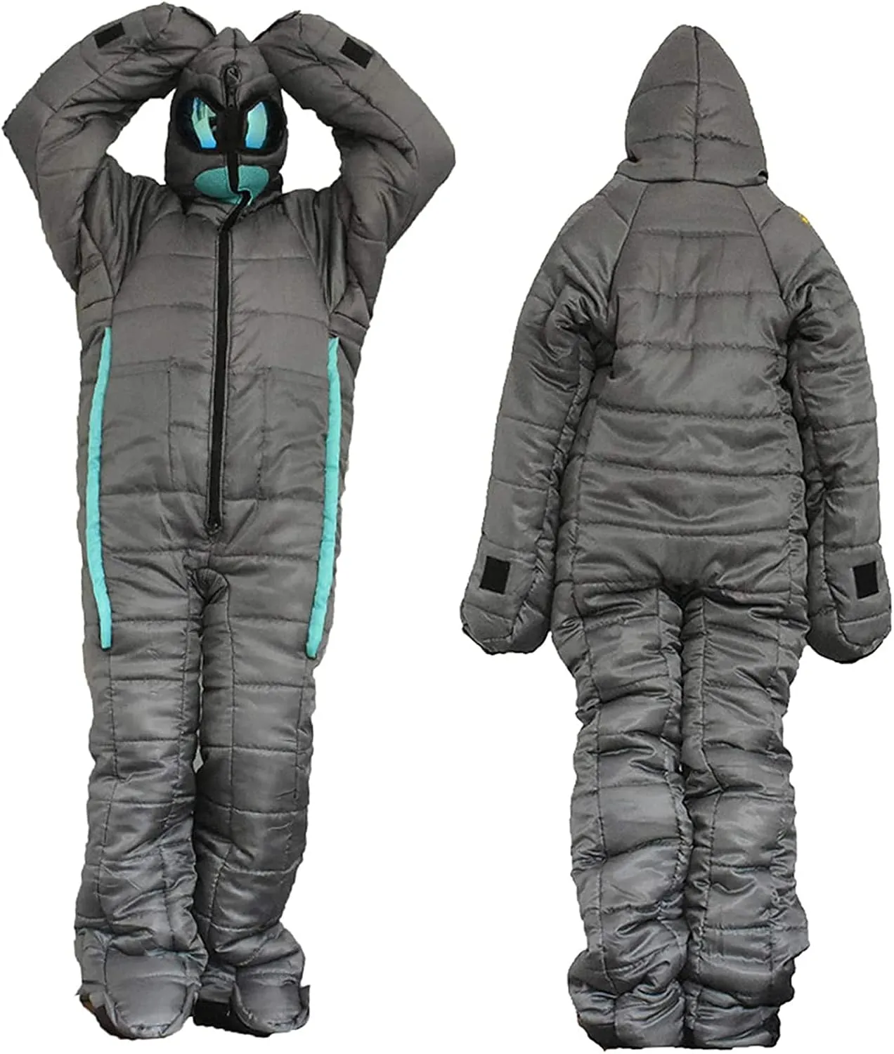 Adult Wearable Sleeping Bag Suit for Outdoors Camping Traveling All Season Lightweight Waterproof Humanoid Sleeping Bags with Zipper for Adults Kids
