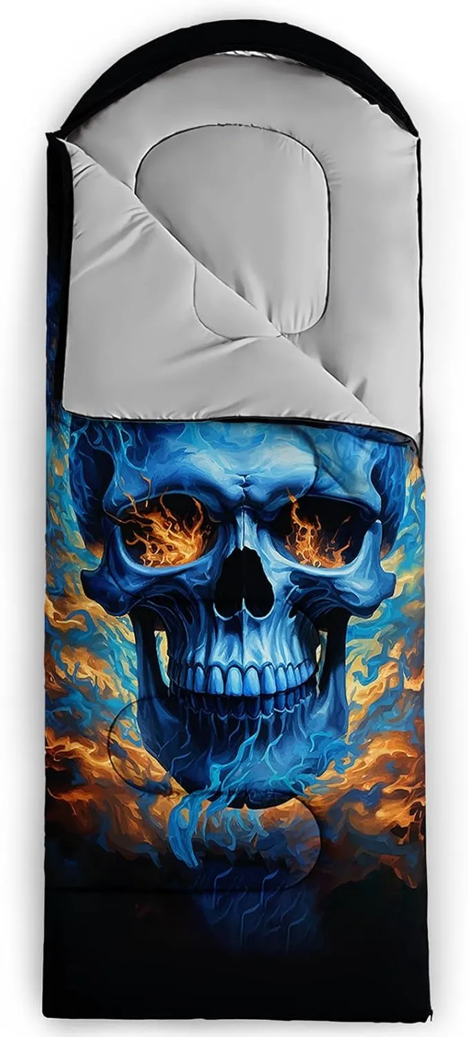 AILONEN Sports Sleeping Bag for Kids Boys,Warm and Cool Weather,Lightweight,Waterproof Backpacking,Soccer Basketball Baseball Rugby Tennis Ball Game Graffiti Sleeping Bag for Camping