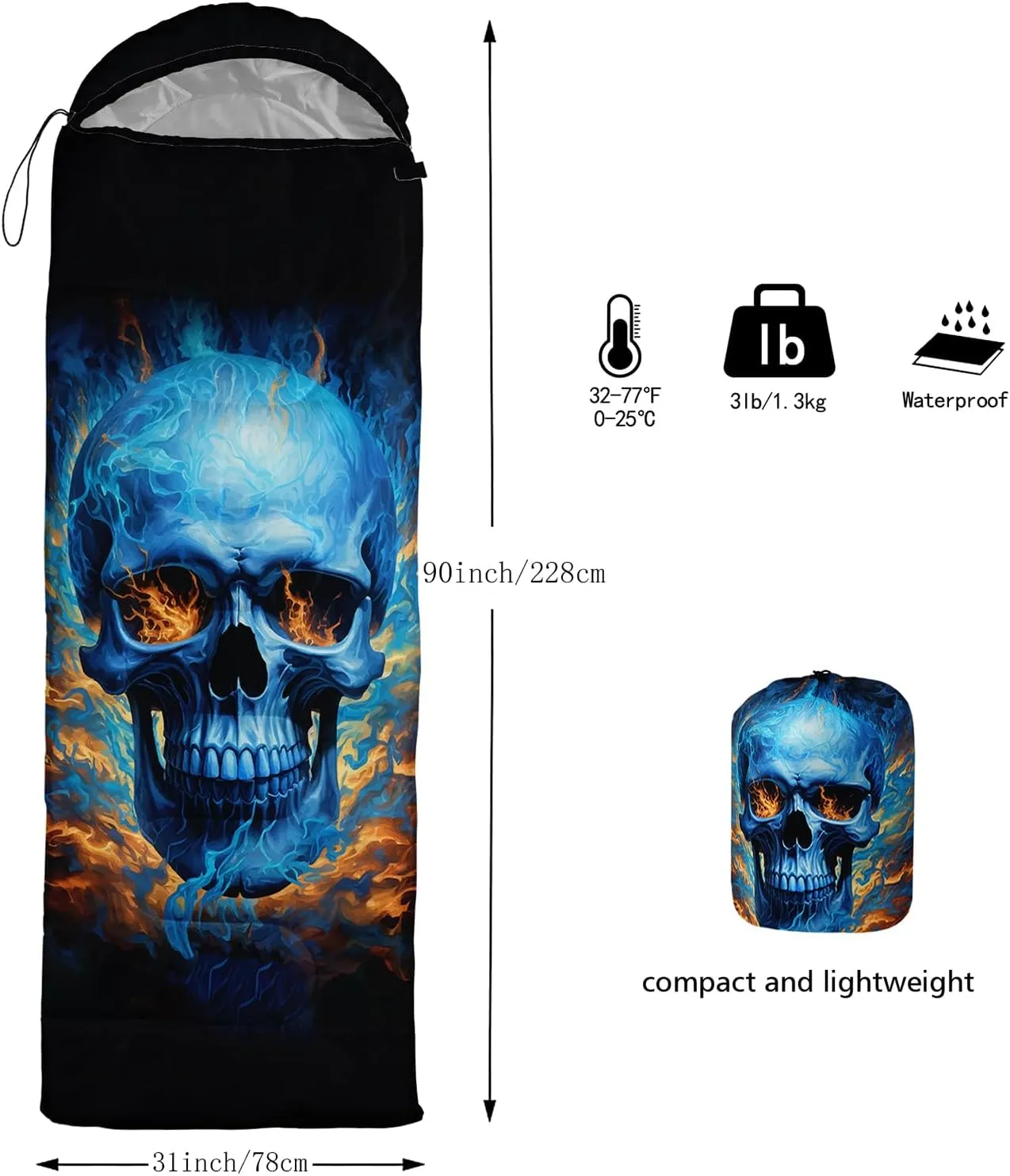 AILONEN Sports Sleeping Bag for Kids Boys,Warm and Cool Weather,Lightweight,Waterproof Backpacking,Soccer Basketball Baseball Rugby Tennis Ball Game Graffiti Sleeping Bag for Camping