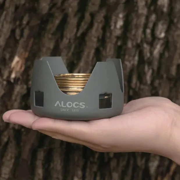 ALOCS Portable Alcohol Stove – Compact Windproof Camping Cooker for Outdoor Heating & Tea Brewing