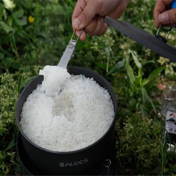 Alocs TW-106 3-in-1 Portable Tableware Cutlery Set Folding Chopsticks Spoon Fork Picnic Camping Hiking