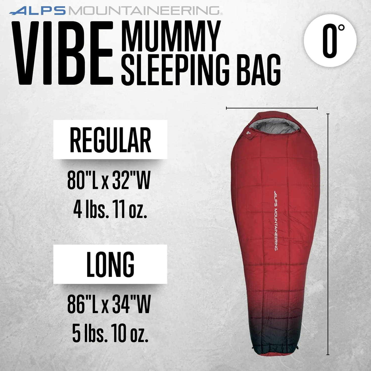 ALPS Mountaineering Vibe 0° Mummy Sleeping Bag