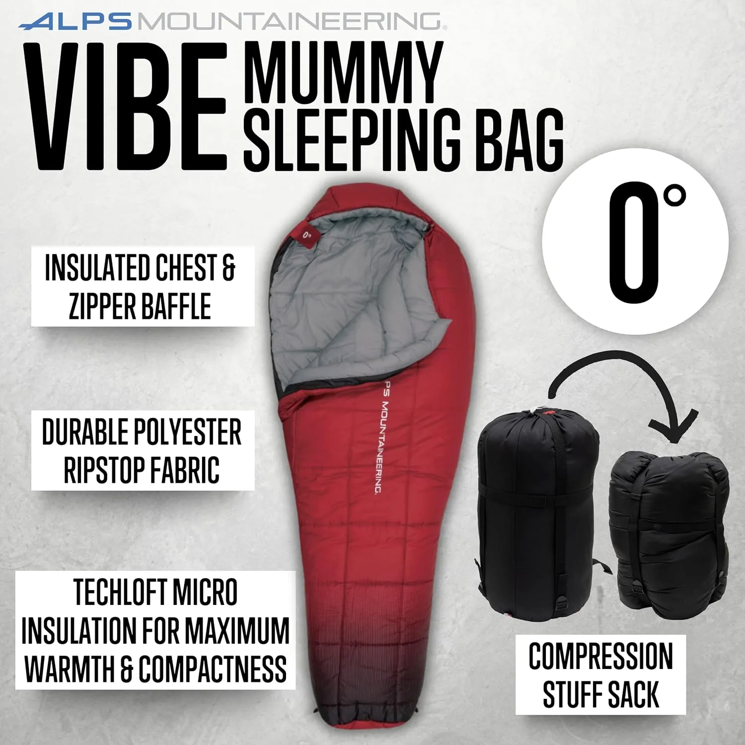 ALPS Mountaineering Vibe 0° Mummy Sleeping Bag