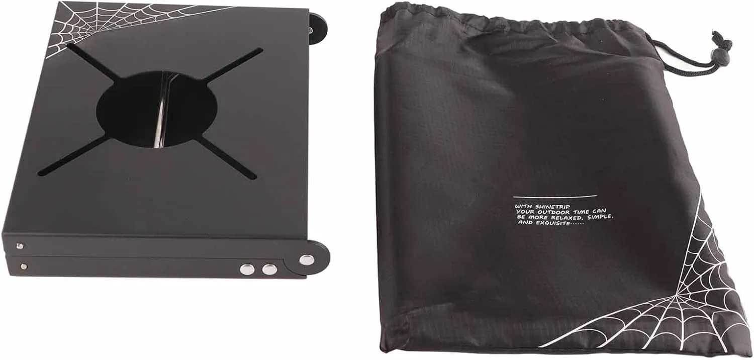 Aluminum Alloy Camping Table, Foldable Portable Mini Camping Stove Table with Storage Bag for Outdoor Grill Party