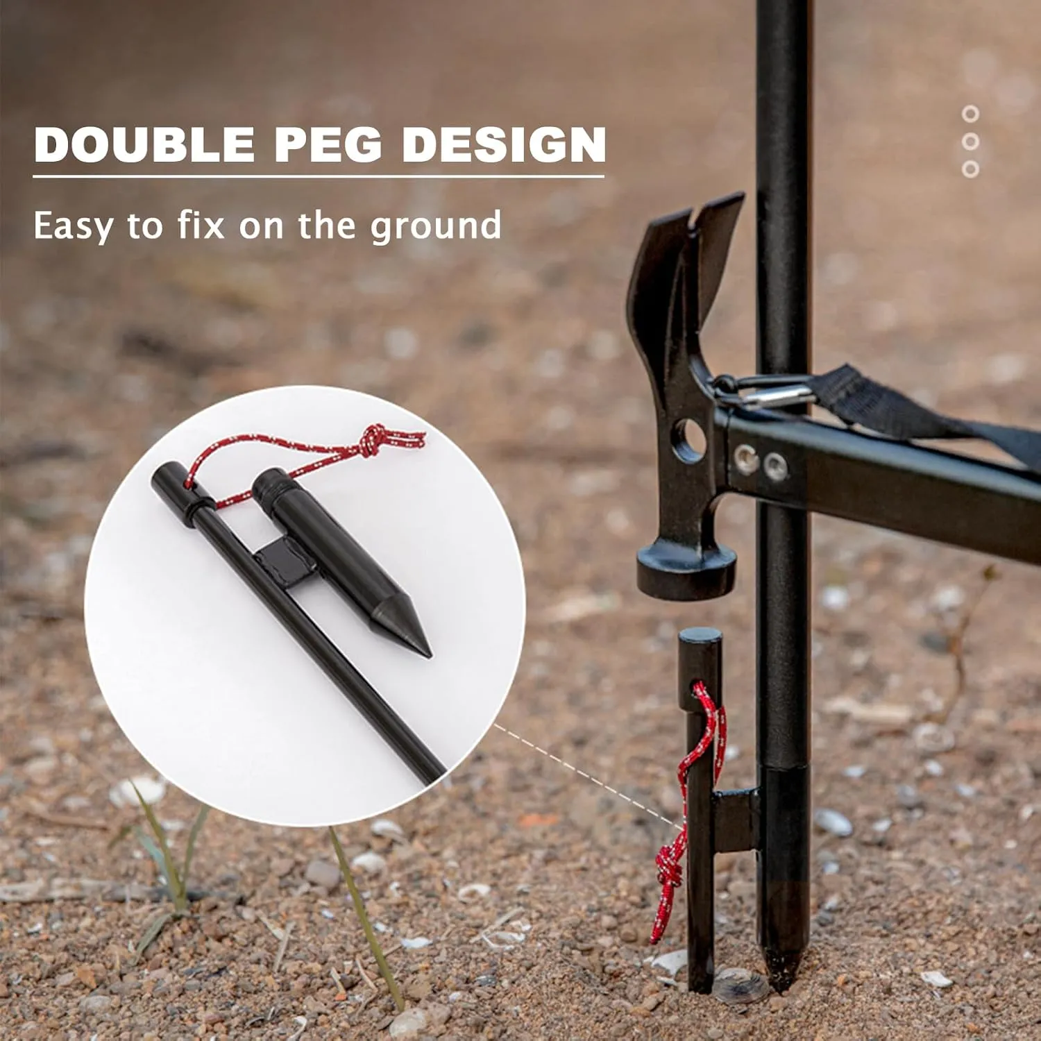Aluminum Lantern Stand Lightweight Foldable Camping Pole with Hooks, Adjustable Height, Collapsible Design for Camping, Hiking, Fishing, Aluminum Alloy, Black (3)