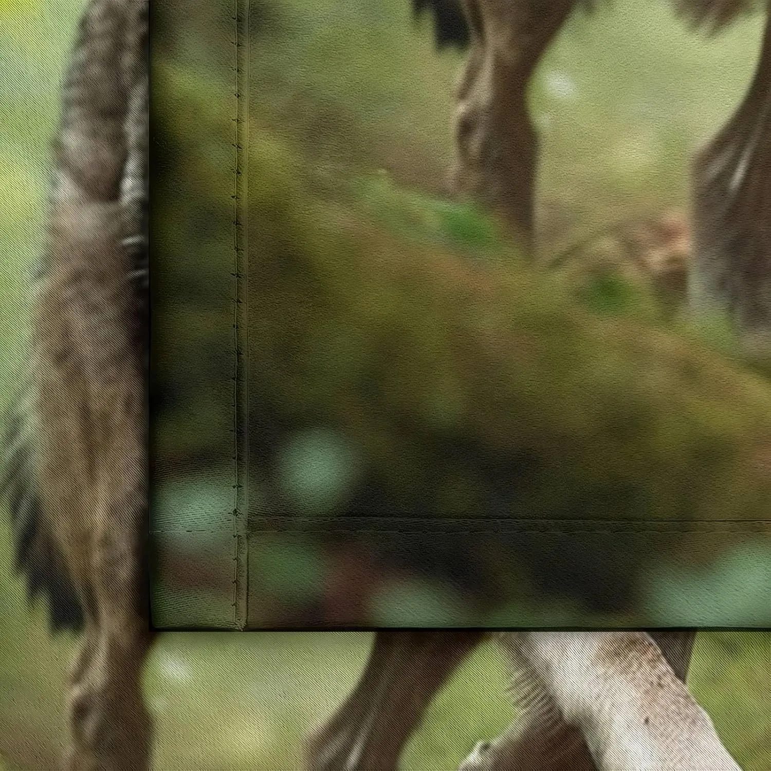 Animal Darkening Window Curtains 3D Print Jungle Running Gray Wolf Thermal Insulated Wear Resistant Drapes with Grommet for Home Decor Bedroom Living Room 2 Panels 42" W x 84" L