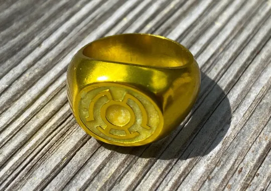 Anodized Yellow Fear Ring