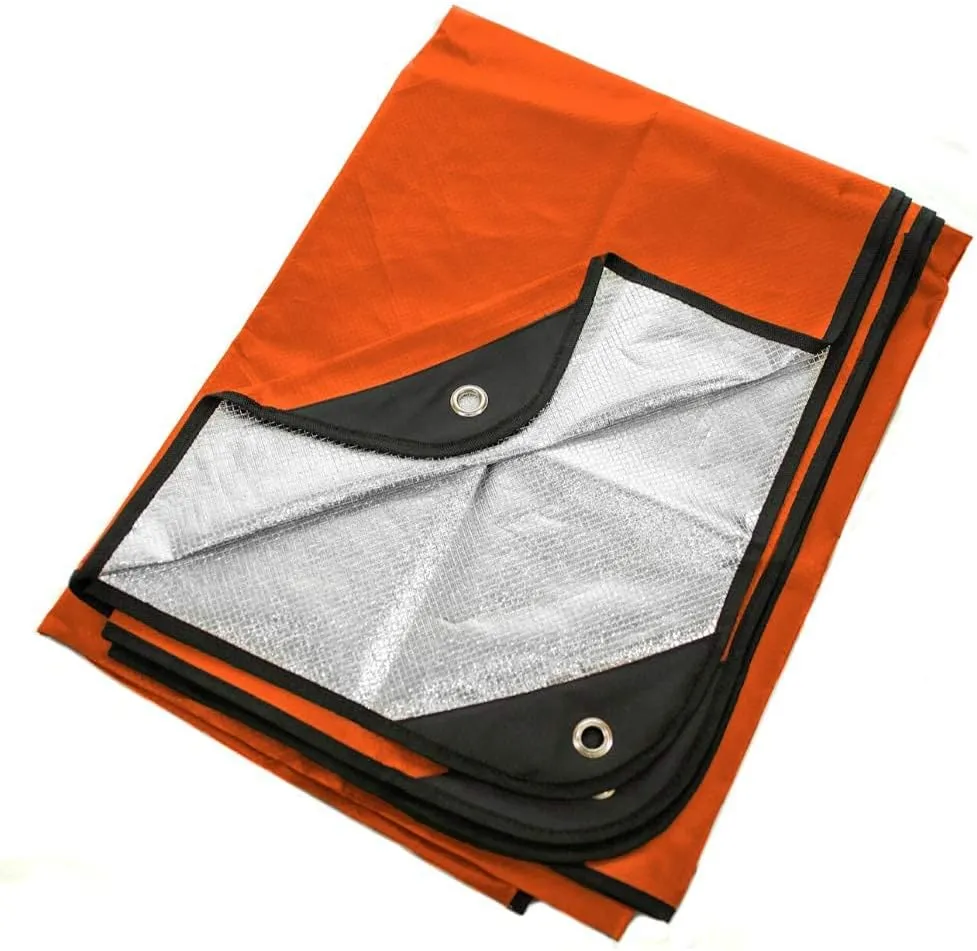 Arcturus Heavy Duty Survival Blanket Lightweight Ripstop Nylon Poncho (Orange)