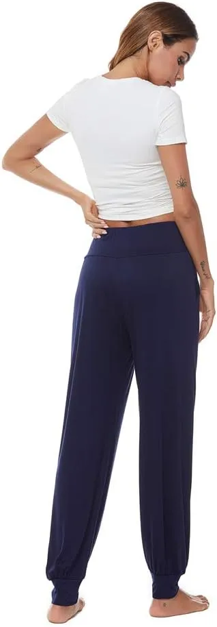 AvaCostume Women's Loose Yoga Harem Workout Pants with Pockets