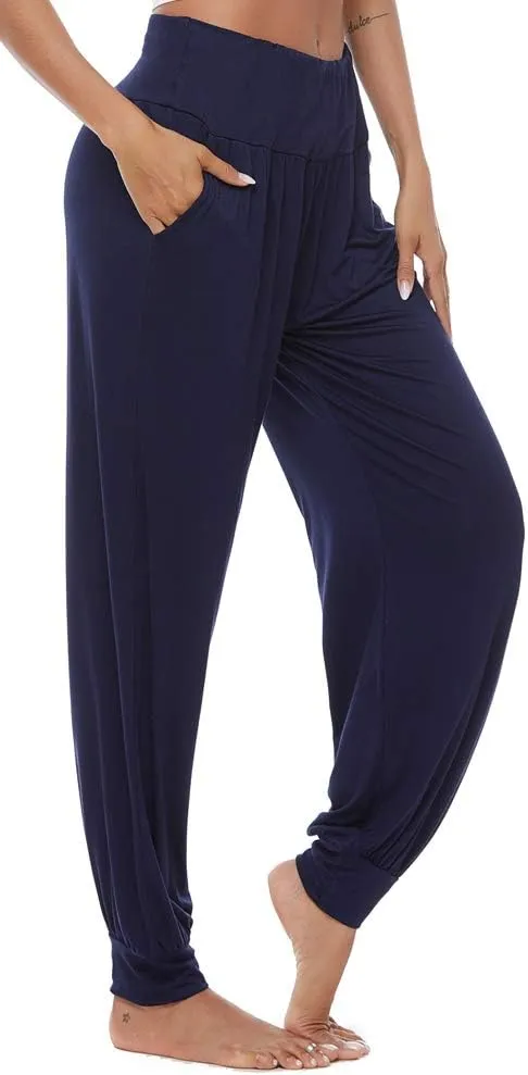 AvaCostume Women's Loose Yoga Harem Workout Pants with Pockets