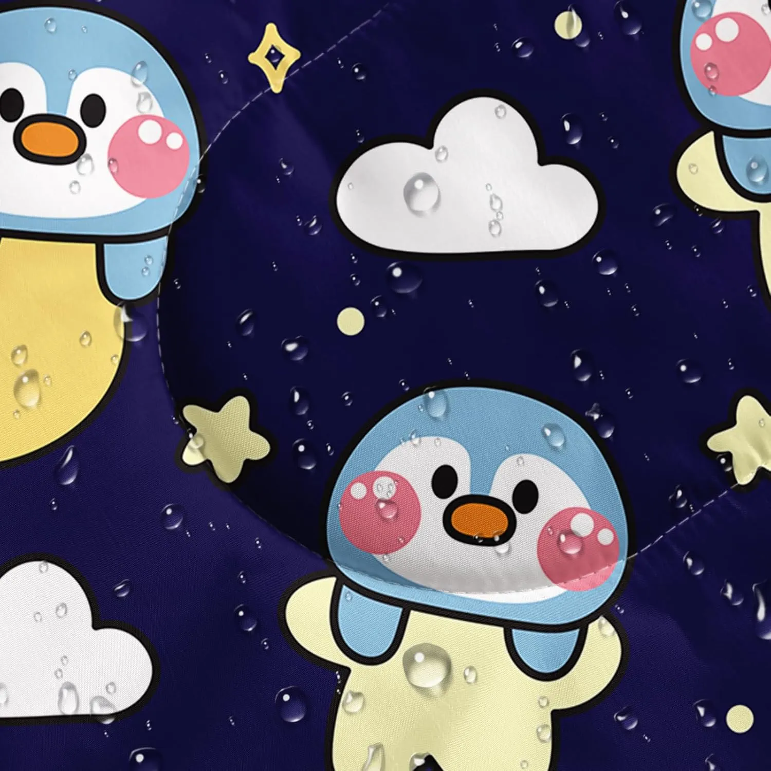 Axolotl Penguin Star Sleeping Bag,3 Season Warm and Cool Weather Moon Cloud Sleeping Bag for Boys Girls Teens,Waterproof Lightweight Lovely Animal Sleeping Bag for Traveling,Outdoors Camping,Navy Blue