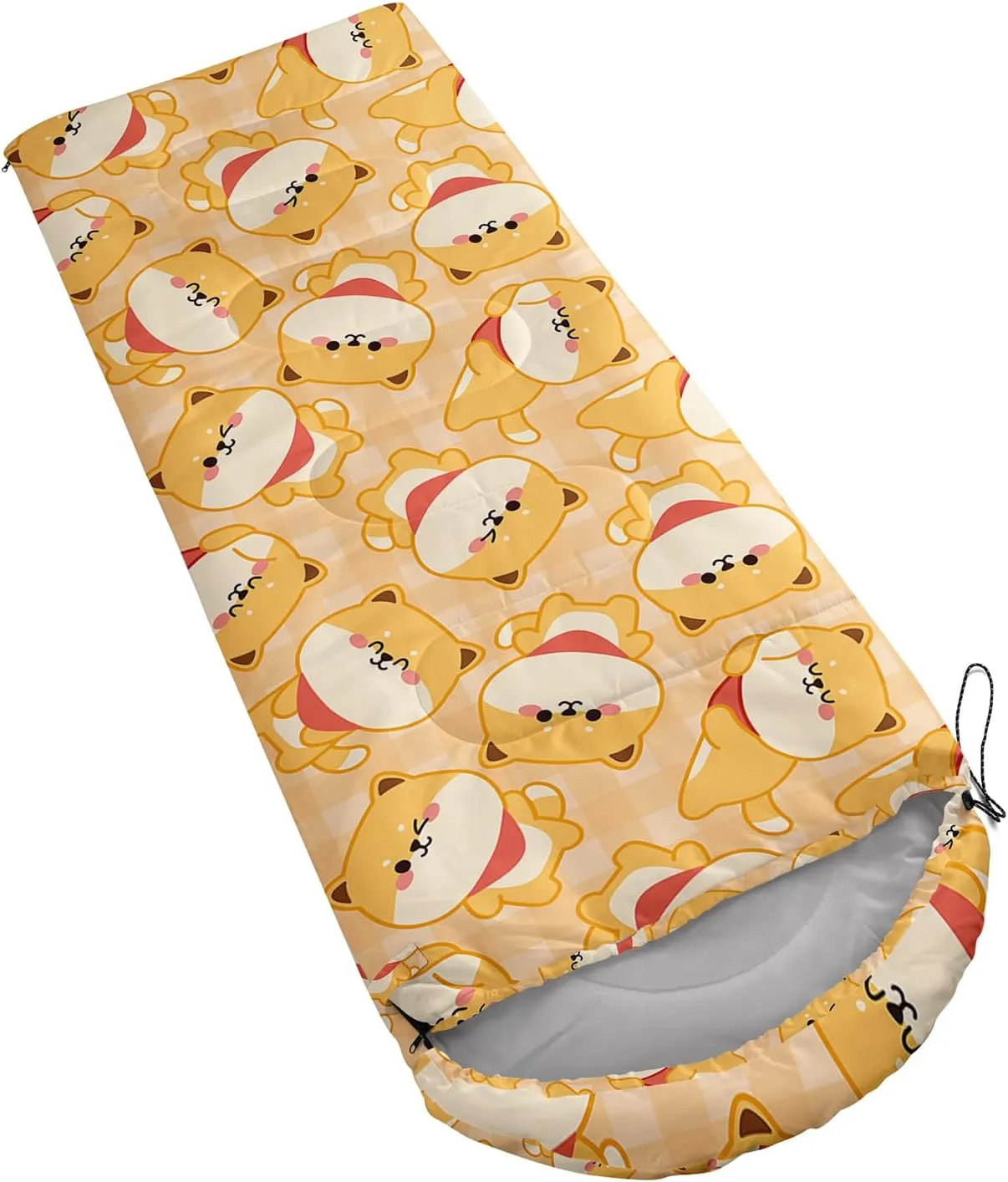 Axolotl Penguin Star Sleeping Bag,3 Season Warm and Cool Weather Moon Cloud Sleeping Bag for Boys Girls Teens,Waterproof Lightweight Lovely Animal Sleeping Bag for Traveling,Outdoors Camping,Navy Blue