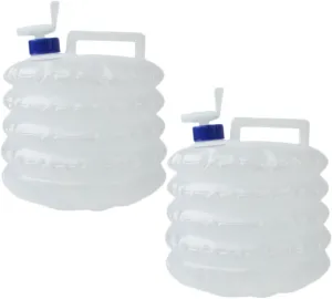 balacoo 2pcs Telescopic Water Bag Water Storage Emergency Water Bag Camping Kettle Hiking Water Bucket Foldable Water Bag Foldable Water Carrier Car Bucket On Foot Travel re-usable, 20.5X16.5X16.5CM