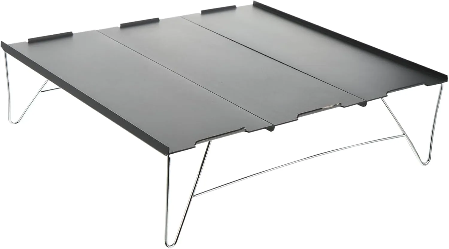 balacoo Folding Aluminum Table Camping Folding Table Camping Table Portable Picnic Table Beach Table Outdoor Picnic Table Ultralight Table Mini Table Aluminum Alloy Food Table, 37X35CM, Grey