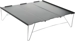 balacoo Folding Aluminum Table Camping Folding Table Camping Table Portable Picnic Table Beach Table Outdoor Picnic Table Ultralight Table Mini Table Aluminum Alloy Food Table, 37X35CM, Grey