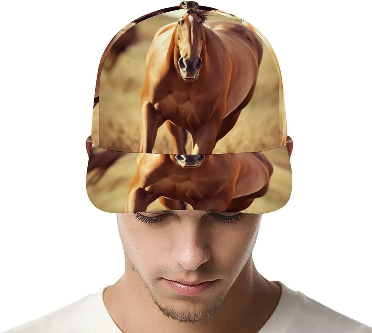 Baseball Cap Horse on The Grassland Dad Hat Golf Baseball Hat for Men Women Adjustable Trucker Hat