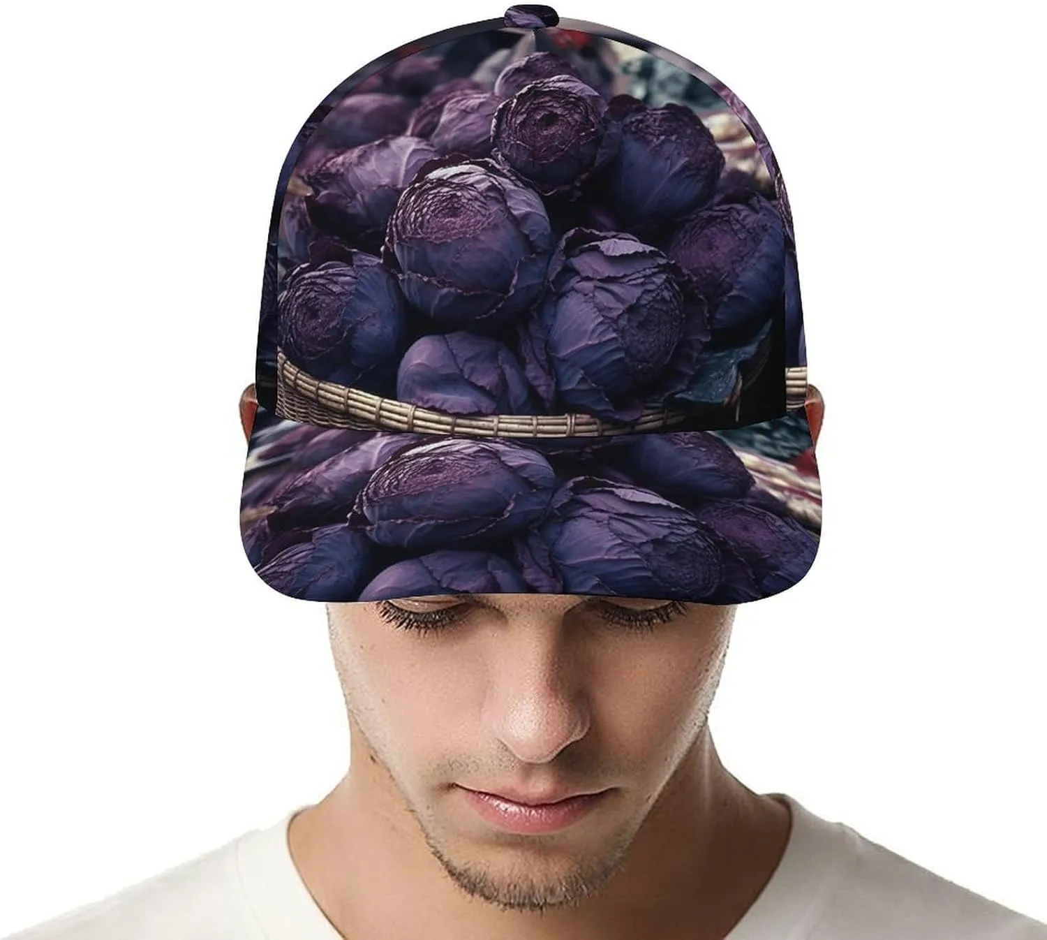 Baseball Cap Purple Cabbage Dad Hat Golf Baseball Hat for Men Women Adjustable Trucker Hat