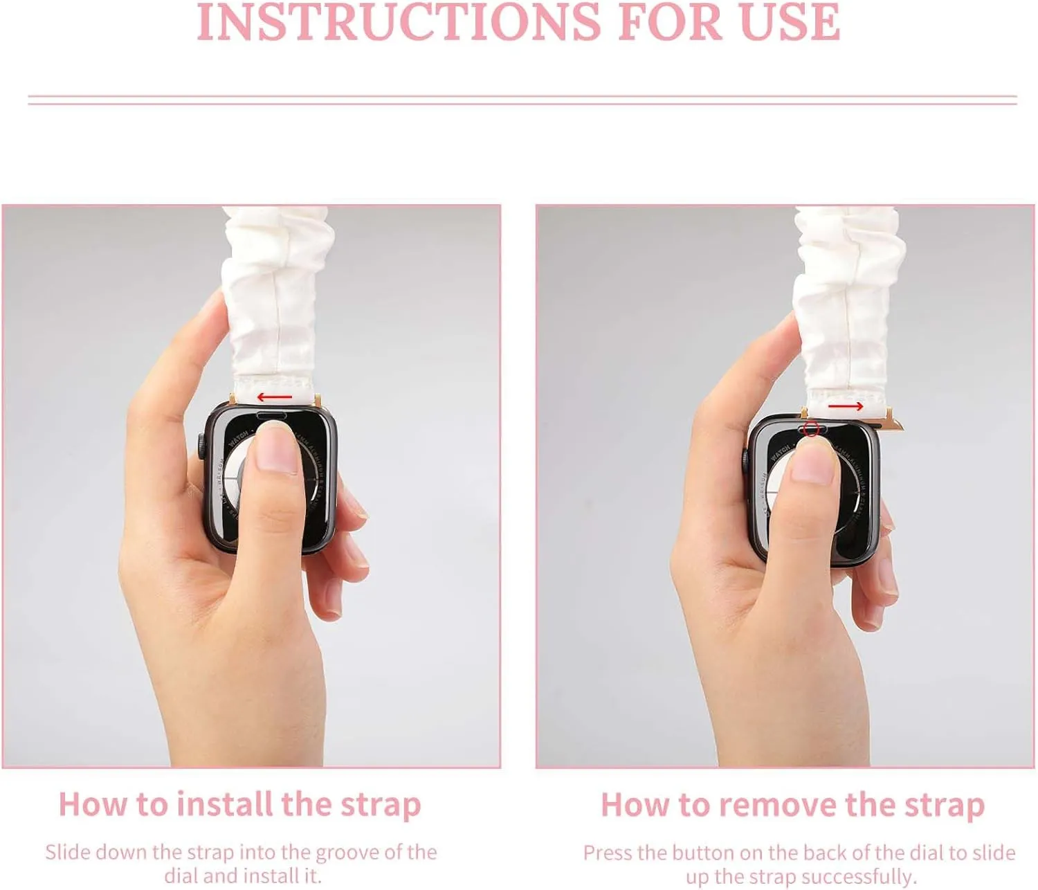 Basil Leaves Fashion Watch Strap Scrunchies Wristbands Compatible With IWatch Series