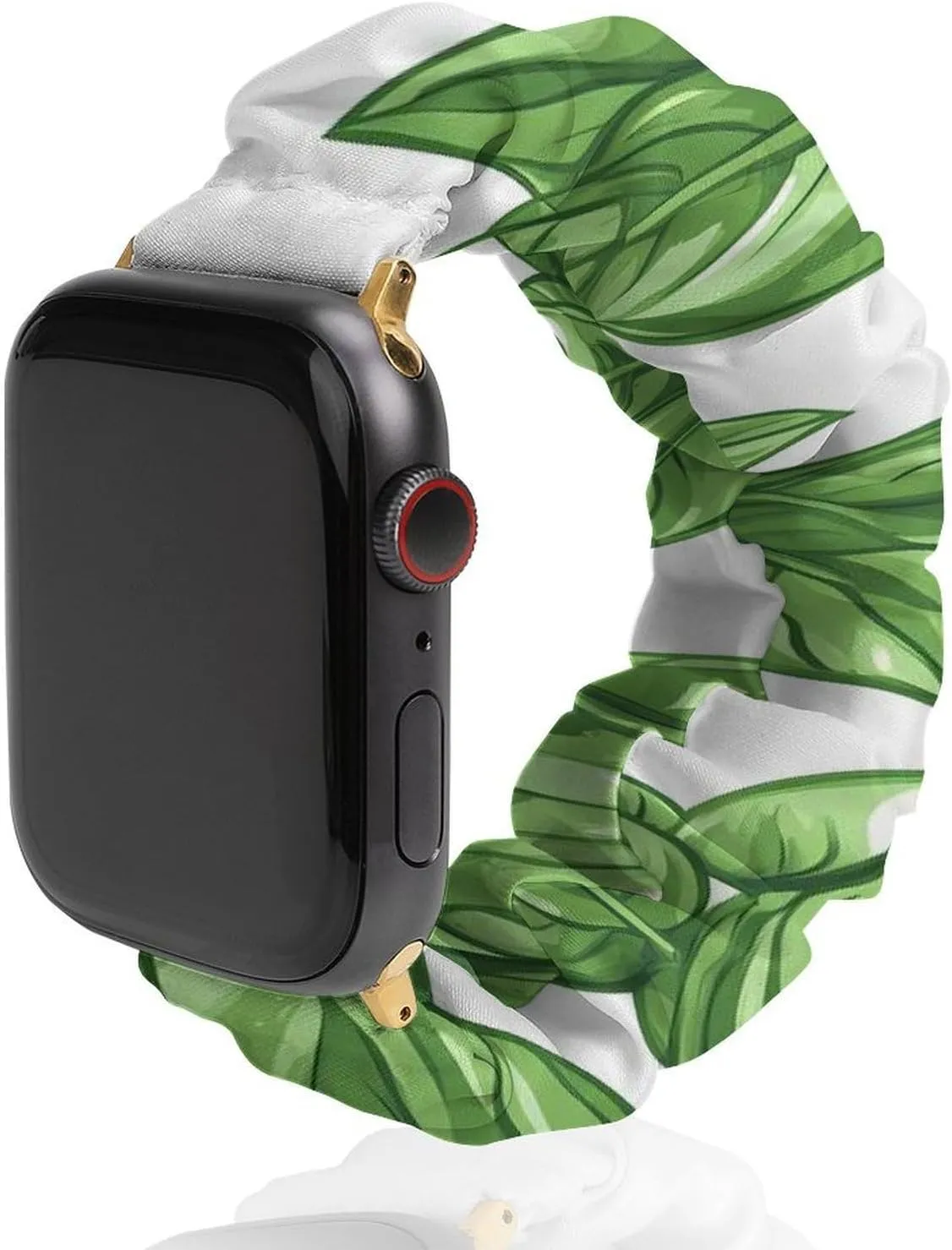 Basil Leaves Fashion Watch Strap Scrunchies Wristbands Compatible With IWatch Series