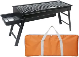 BBQ Stove Wood Burning Stove Folding Flatpack Stove, Portable fire Pit Compact Portable Wood Stove for Camping, Hiking, BBQ, Survival Cooking