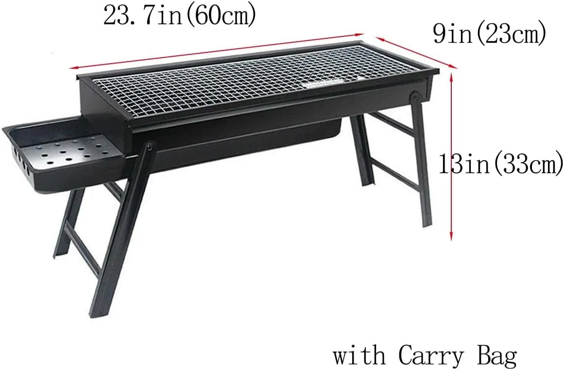 BBQ Stove Wood Burning Stove Folding Flatpack Stove, Portable fire Pit Compact Portable Wood Stove for Camping, Hiking, BBQ, Survival Cooking