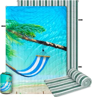 Beach Towe,Lightweight Beach Blanket Sand Free Compact Towels Quick Dry Absorbent for Swimming Pool Camping Accessories