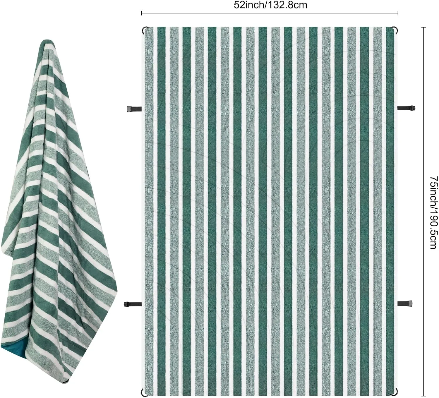 Beach Towe,Lightweight Beach Blanket Sand Free Compact Towels Quick Dry Absorbent for Swimming Pool Camping Accessories
