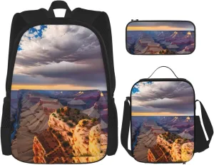 Beauty Grand Canyon 1 Print Versatile Adjustable Shoulder Fashion Backpack Lunch Bag Pencil Case Large Capacity