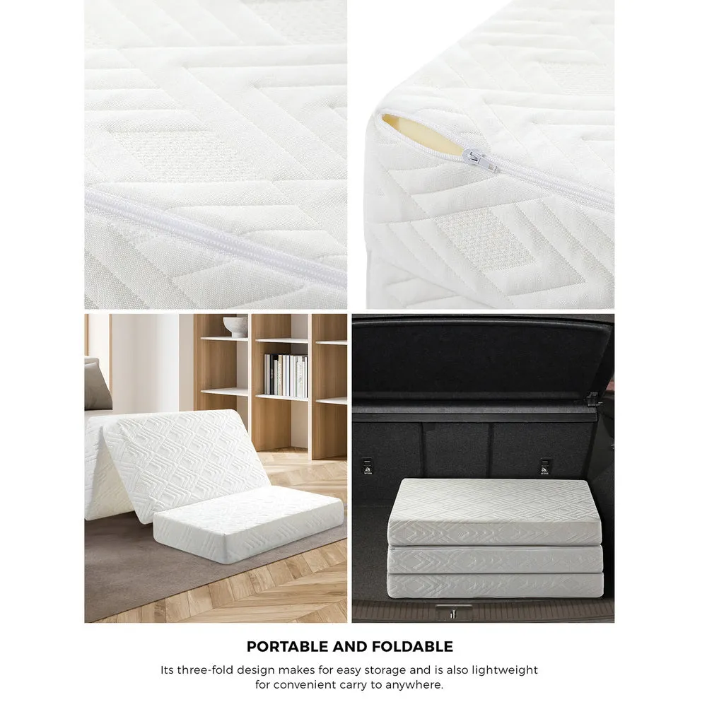 Bedra Folding Mattress 3-Fold Foldable Foam White