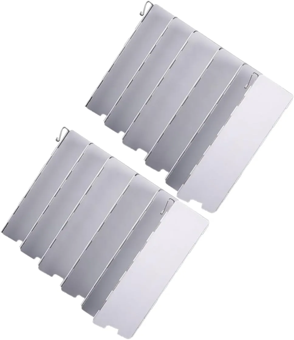 BESPORTBLE Aluminium Alloy Gas Stove Wind Shield Camping Outdoor Windscreen Picnic Wind Deflector Lightweight Camping Cooking Gear