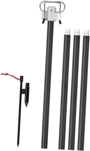 BESPORTBLE Collapsible Lantern Stand Portable Lamp Rack Outdoor Folding Lamp Bracket Sturdy Aluminum Alloy Easy to Store