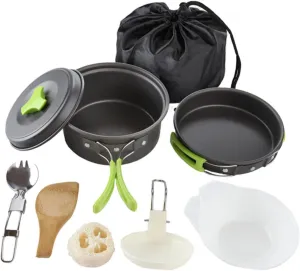 BESPORTBLE Cooking Gadgets for Camping Collapsible Bowls Pot and Frying Pan Set for Hiking and Picnic