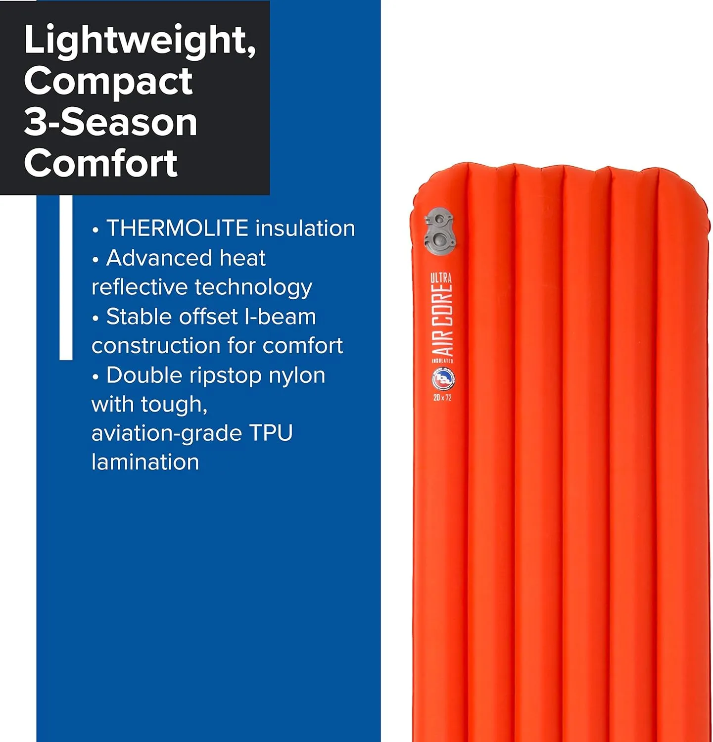 Big Agnes self-Inflating-Sleeping-Pads Air Core Ultra