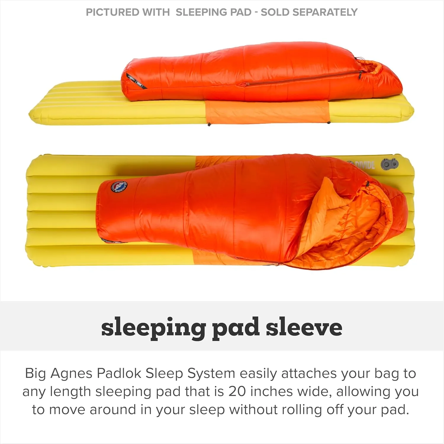 Big Agnes Ultralight Cold Weather Backpacking and Camping, Kids, Juniors, Teens, 20 Degrees