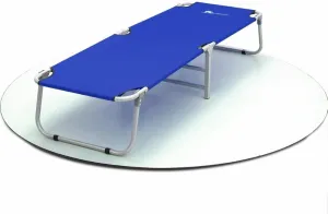 Blue Folding Steel Frame Cot Recliner Portable Camping Military Bed w/Dust Cover