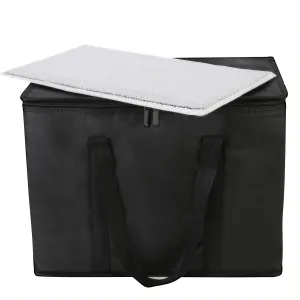 Bodaon 1-Pack Insulated Food Delivery Bag With Hard Bottom, XL Pizze Cooler Bags, Thermal Cold/Hot Styrofoam Carrier for Doordash/Travel/Shopping/Catering/Car, Dashers Door Dash Accessories