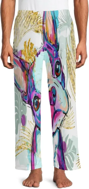Boston Terriers Men's Pajamas Pants Lightweight Lounge Bottom Sleepwear PJs S