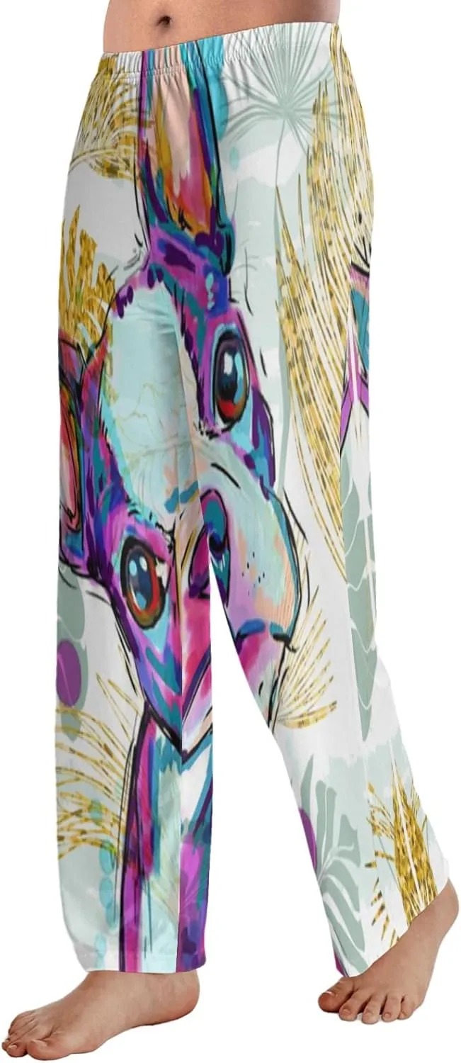 Boston Terriers Men's Pajamas Pants Lightweight Lounge Bottom Sleepwear PJs S