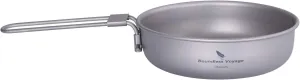 Boundless Voyage Titanium Frying Pan with Folding Handle Ultra-light for Camping Picnic Skillet Griddle Tableware Cookware A-Ti2061C