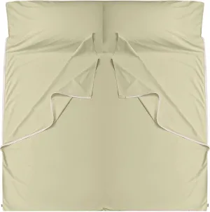 Brand - GANNAFEE Cotton Sleeping Bag Liner with Zipper - 100% Cotton Travel Sheet Sleep Sack Adult - Travel Sleeping Bag for Hotels Camping Hiking