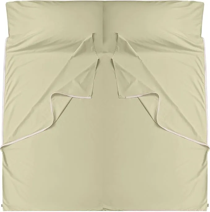 Brand - GANNAFEE Cotton Sleeping Bag Liner with Zipper - 100% Cotton Travel Sheet Sleep Sack Adult - Travel Sleeping Bag for Hotels Camping Hiking