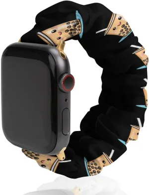 Bubble Milk Tea Fashion Watch Strap Scrunchies Wristbands Compatible With IWatch Series