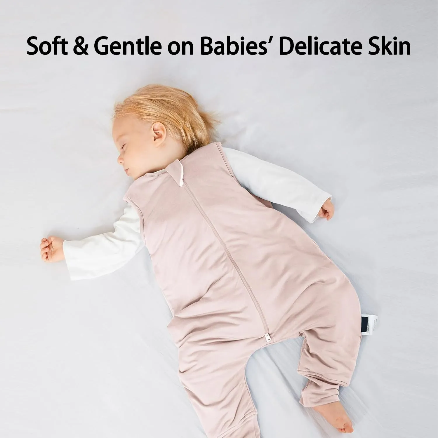 BubblePanda Rayon Made from Bamboo Toddler Sleep Sack with Feet 0.5 Tog Ultra Soft Toddler Sleeping Sack 3t-4t Baby Sleep Bag Walker Wearable Blanket with Legs 2-Way Zipper Lightweight