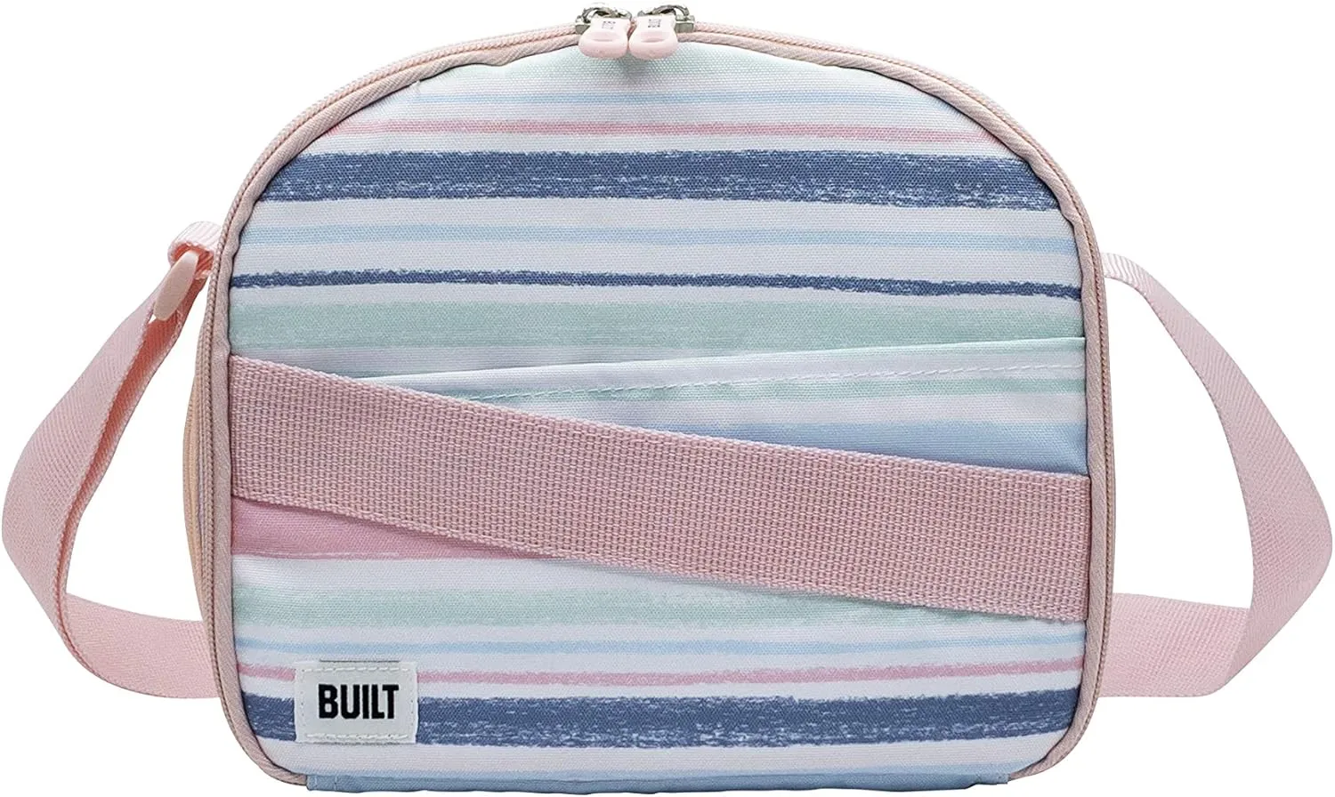 BUILT Cross Stain Resistant Insulated Lunch Bag with Adjustable Shoulder Strap Chalk Stripe 5269933