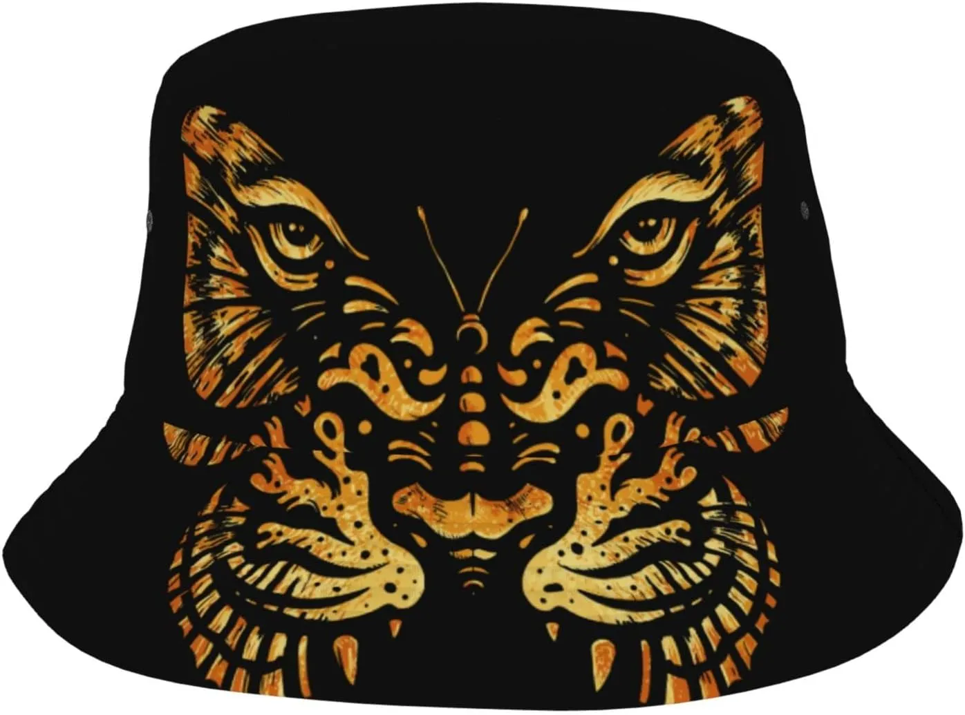 Bunny Black Bucket Hats for Women Summer Sun Beach Travel Outdoor Fishing Cap Unisex Men Bucket Hat