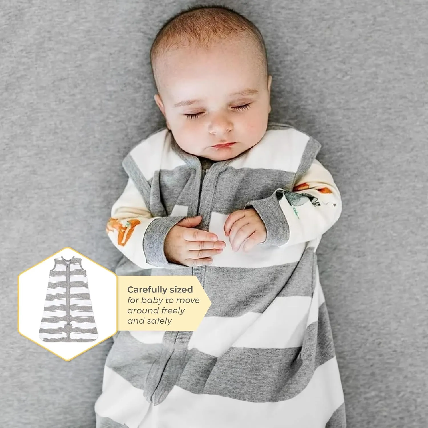 Burt's Bees Baby Beekeeper Wearable Blanket, Organic Cotton Swaddle 0.5 or 1.5 TOG, Newborn Essentials Shower Gift