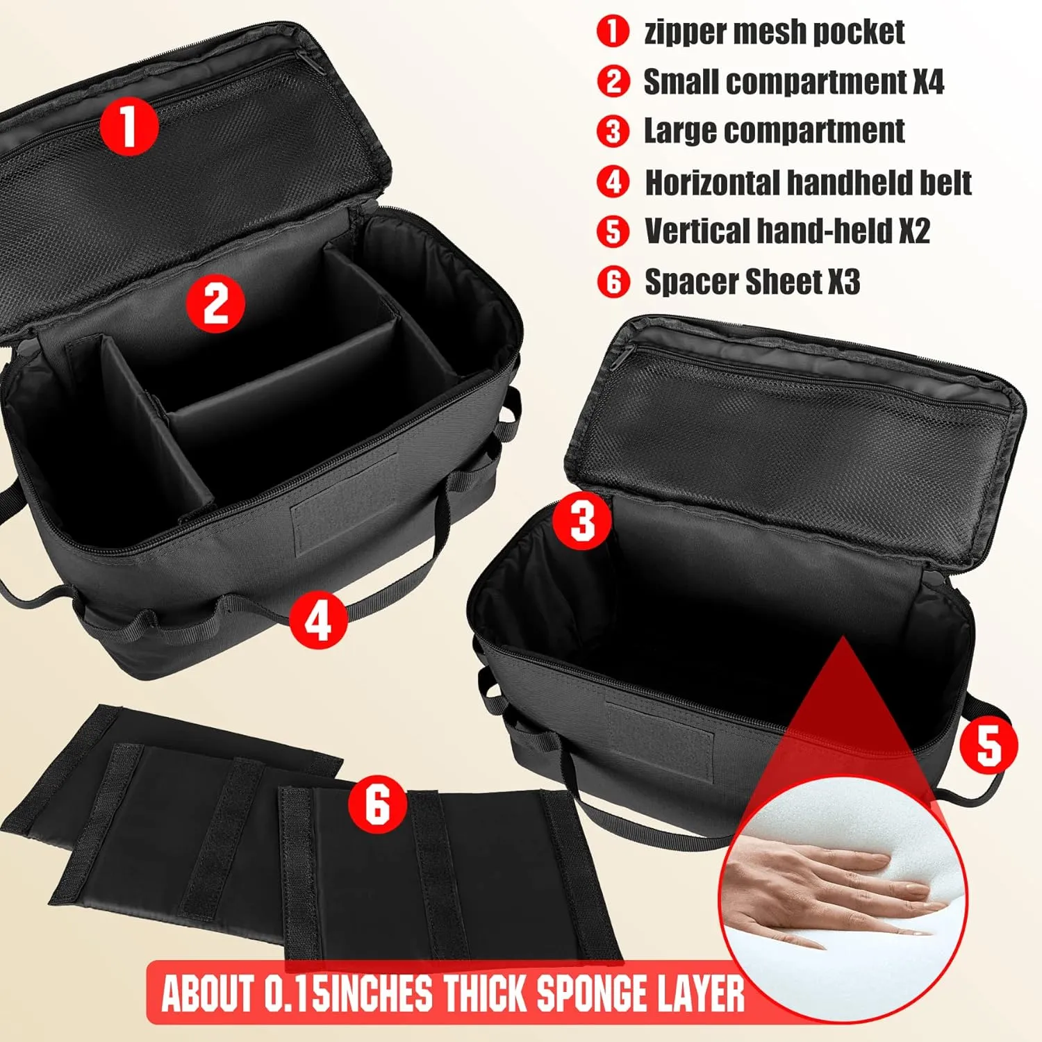 bvya Tactical Camping Storage Bag 11 Liters Outdoor Utility Tote Bag Camping Cookware Organizer Trunk Organizer with Flag Patch