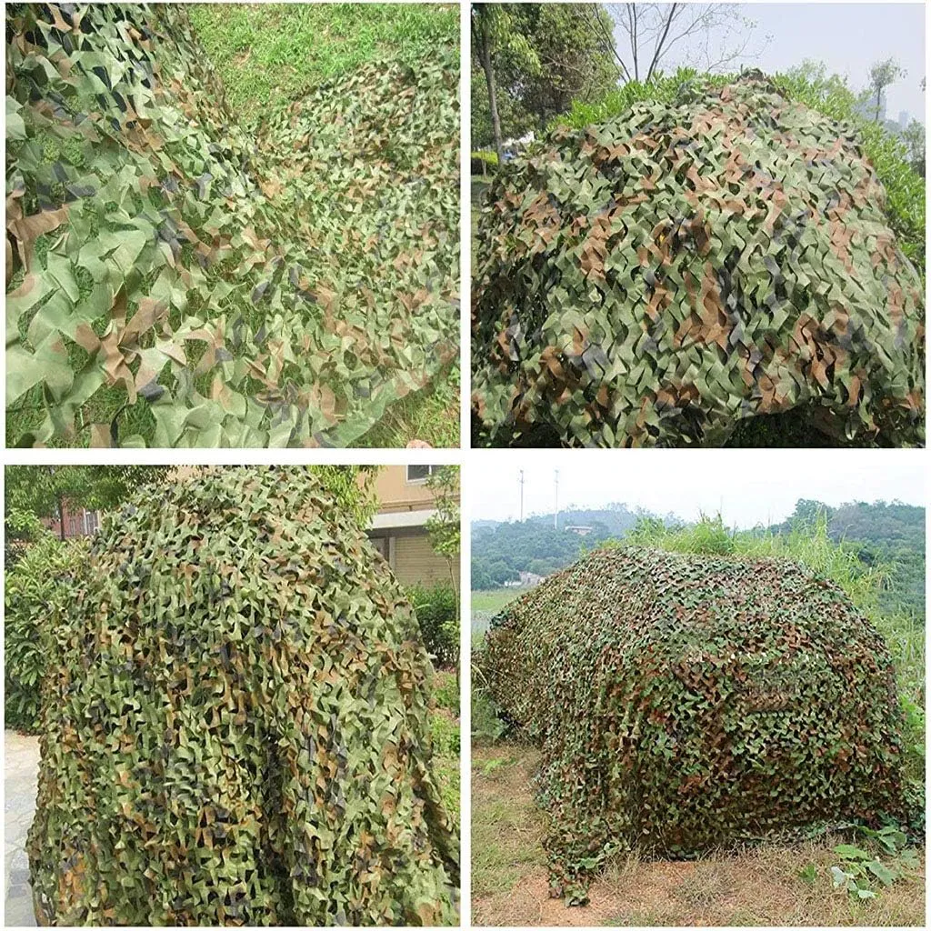 Camouflage Net Sunshade Camp Army Military Camo Net Tarp Mesh Net Car Covering Tent Hunting Blinds Netting Cover Conceal Drop Net Curtain Ceiling Factory Shelter